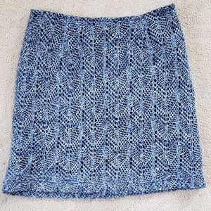 Crochet mini skirt blue